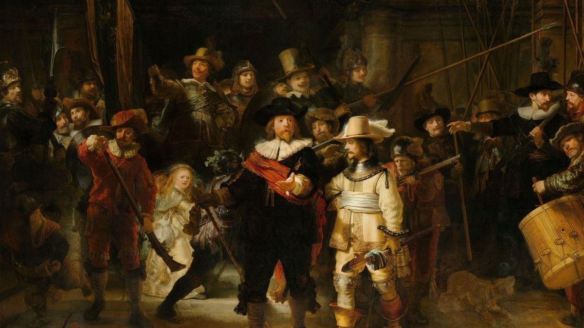 Pod slavnou Rembrandtovou Noční hlídkou se skrývá skica